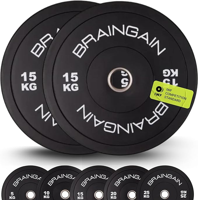 Black HD Bumper Weight Plates Rubber - 5kg to 25kg